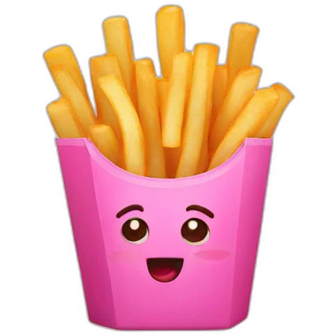 Pink French fries emoji