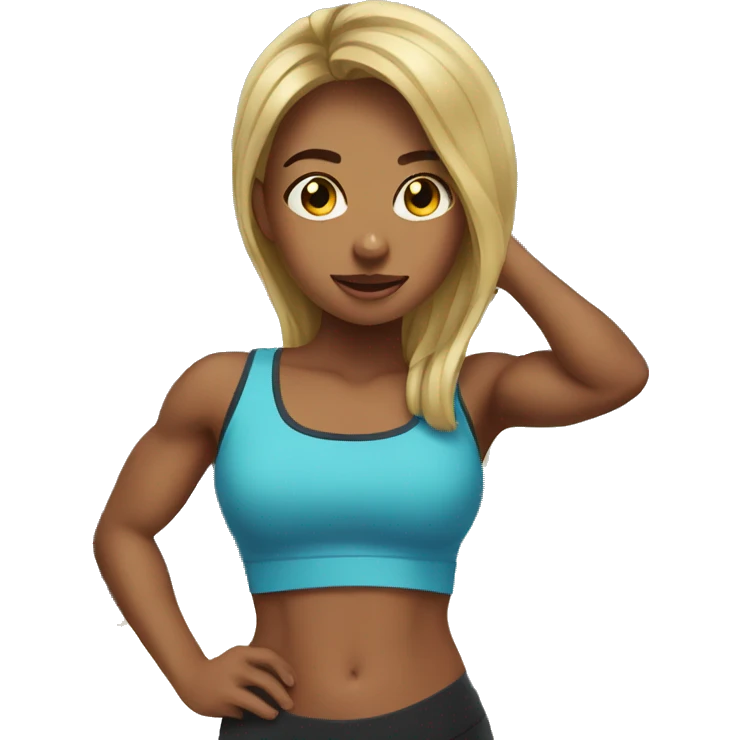 Girl in gym emoji