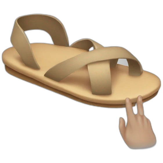 Sandal in hand emoji