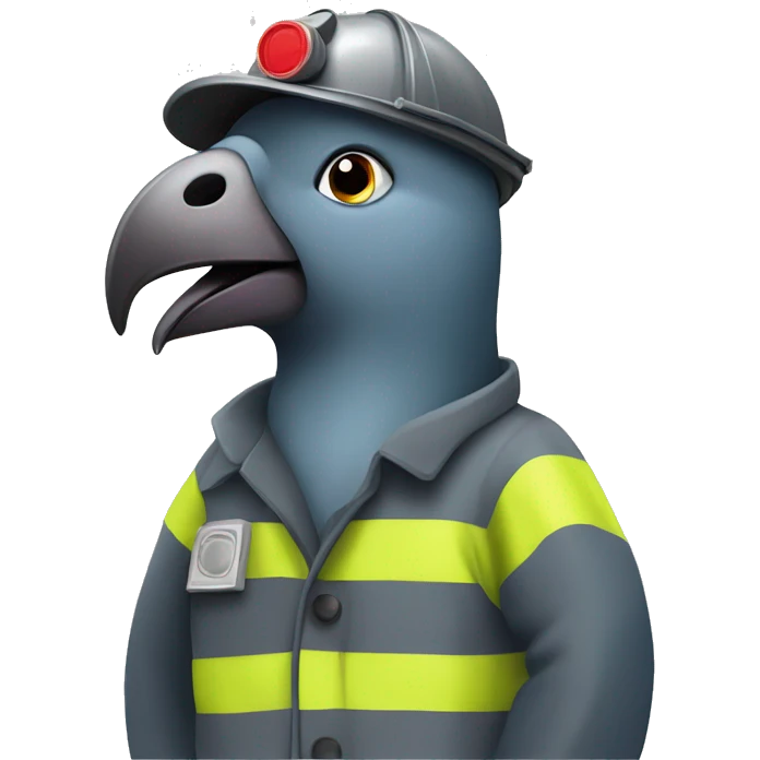 Pigeon fire fighter  emoji