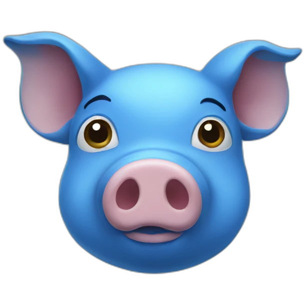 blue pig head emoji