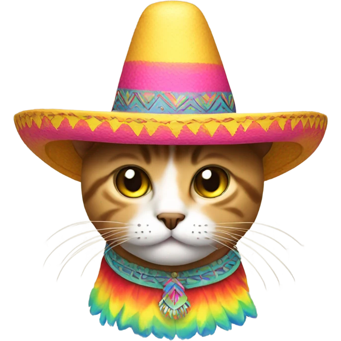 A cat wearing a sombrero  emoji