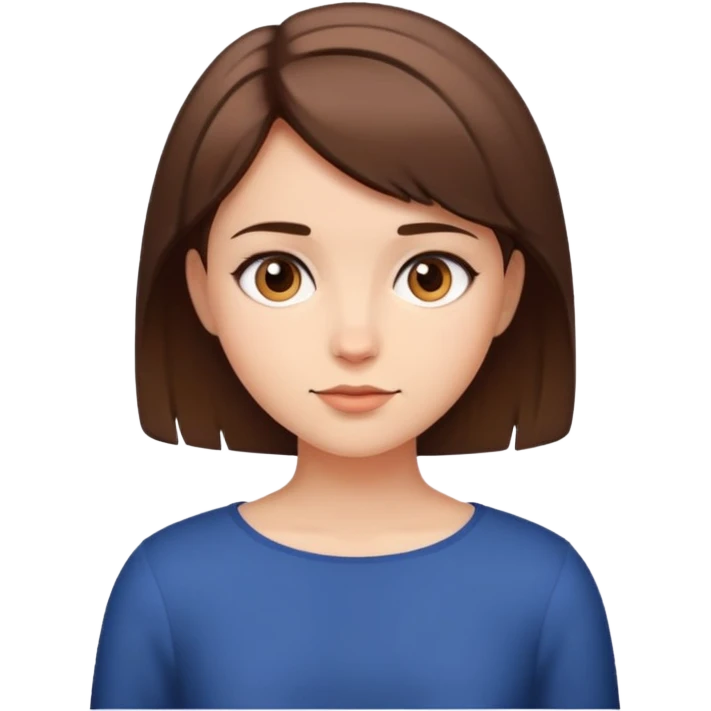Chica cabello corto marron emoji