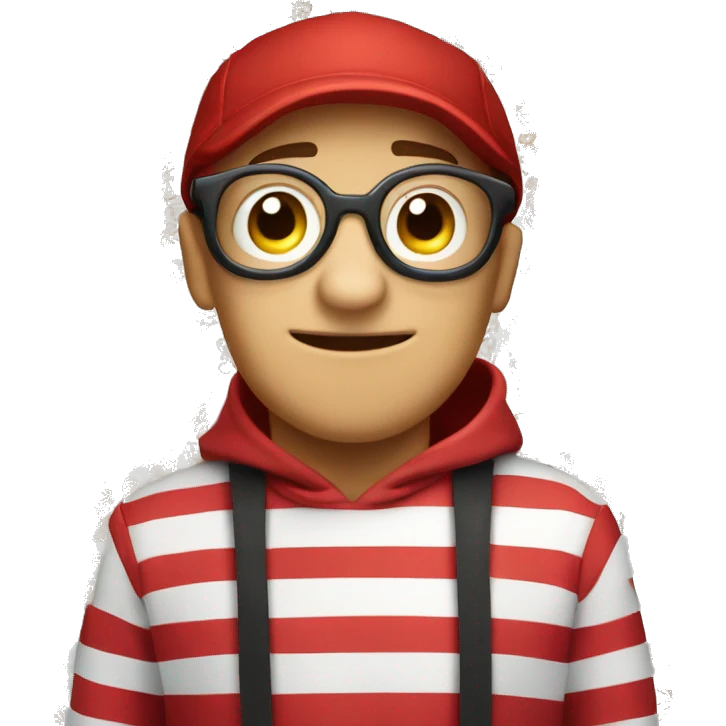 ant dressed as Where is Wally emoji