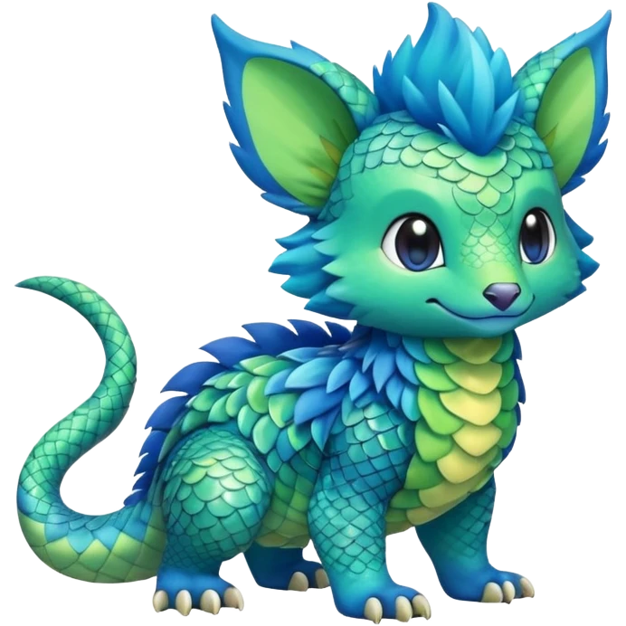 Cute cool animal hybrid Fakemon full body emoji
