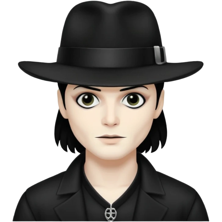 michel jackson goth in hat emoji