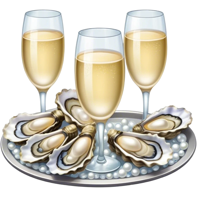 Oysters and champagne  emoji