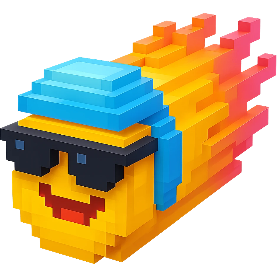 светящиеся комета в солнцезащитных очках и в шлеме, no background emoji