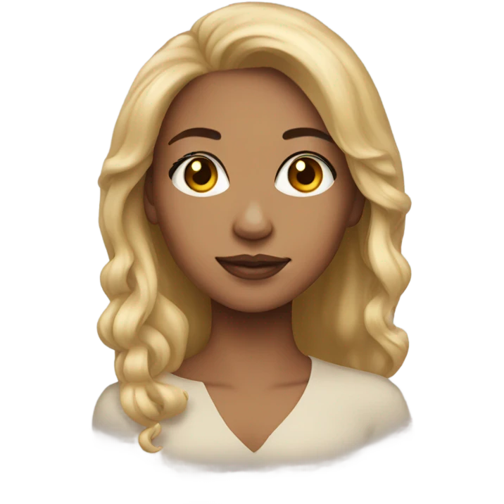 Beautiful light skin woman emoji