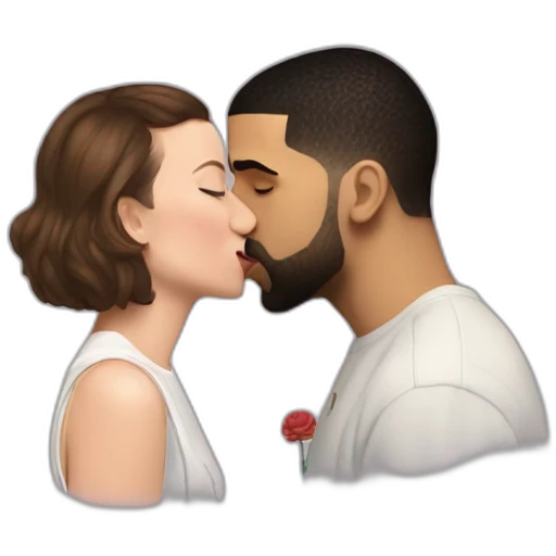 drake kissing Millie Bobby Brown emoji