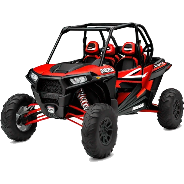 Polaris rzr xp 1000 4 seater in black and red emoji