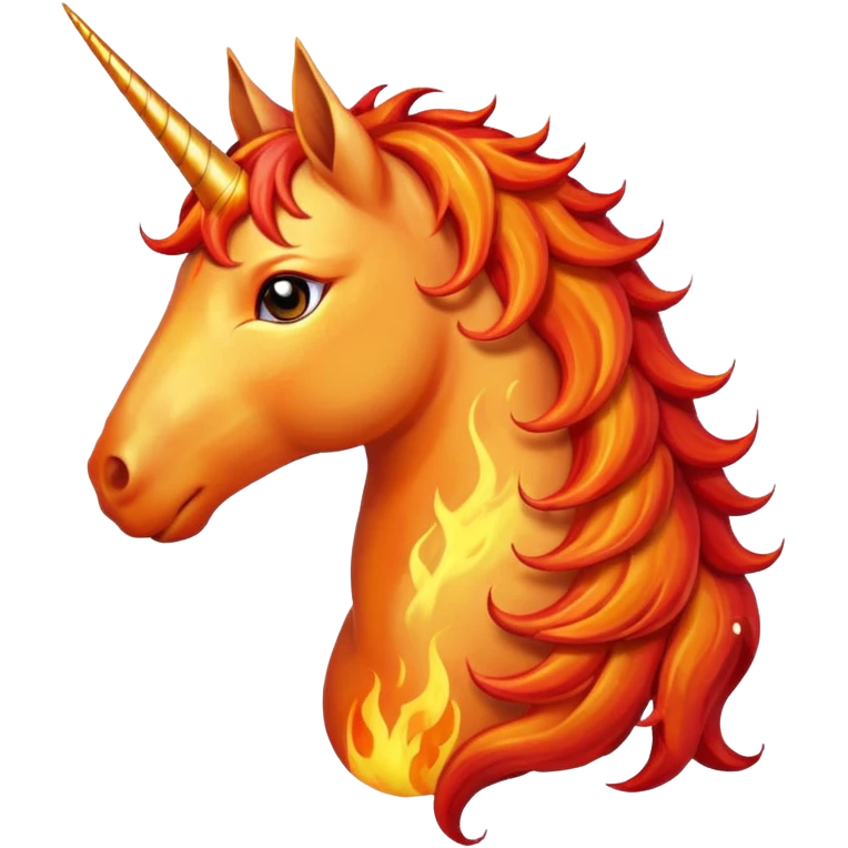 Fire Unicorn emoji