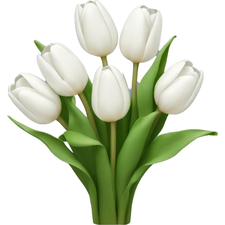 white tulip bouquet  emoji