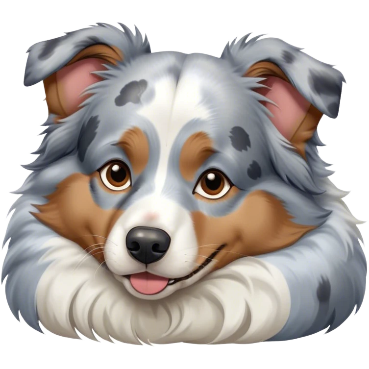 Australian shepherd blue Merle sleeping emoji