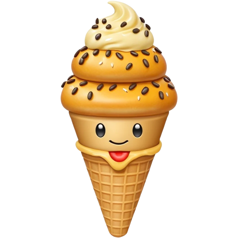 Cheeseburger icecream cone emoji