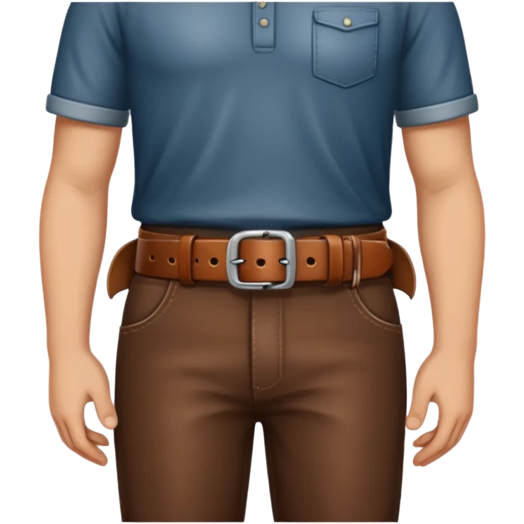 Holding a belt emoji
