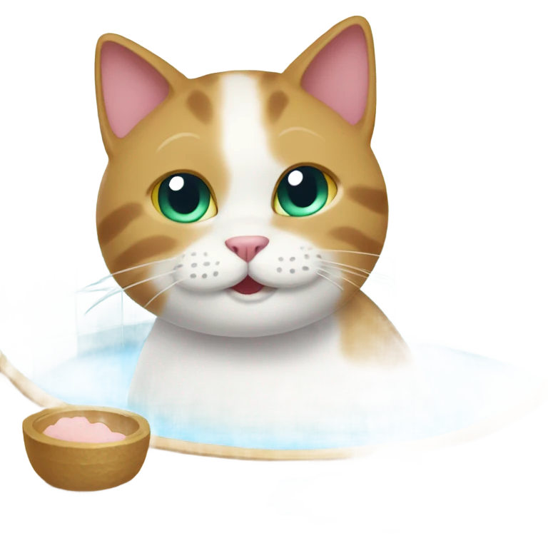 Cat having a spa day emoji