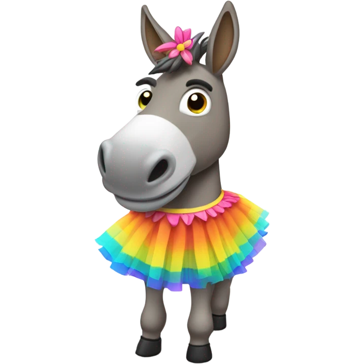 A donkey wearing a tutu  emoji
