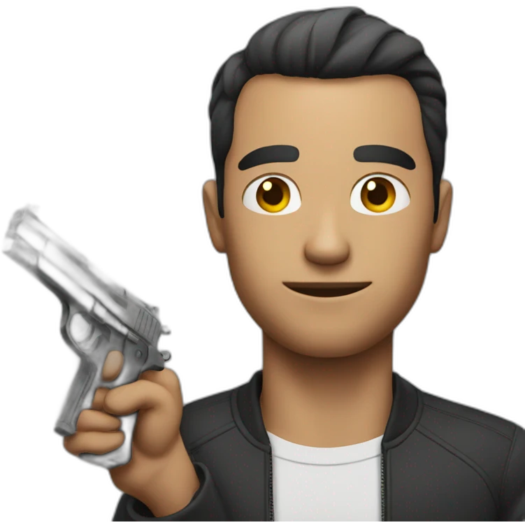 man hold a gun emoji