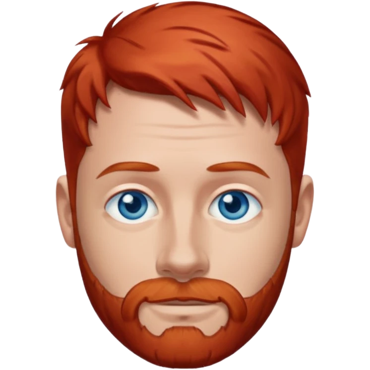 Dave Farrell from Linkin Park with blue eyes, red hair and short beard emoji