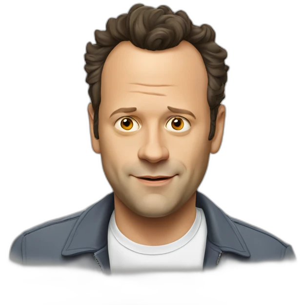 actor vince vaughn cartoon wearing tee emoji