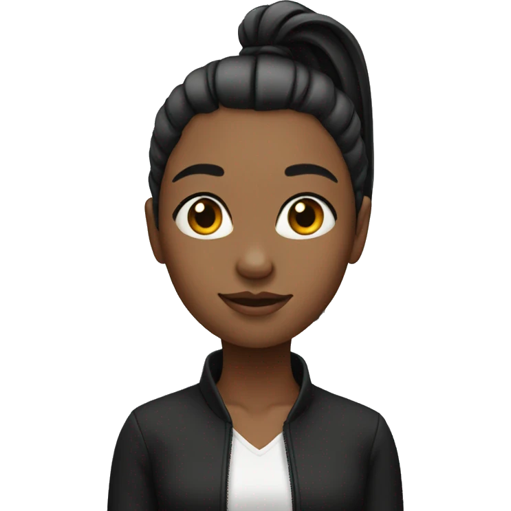 Girl with black high ponytail  emoji