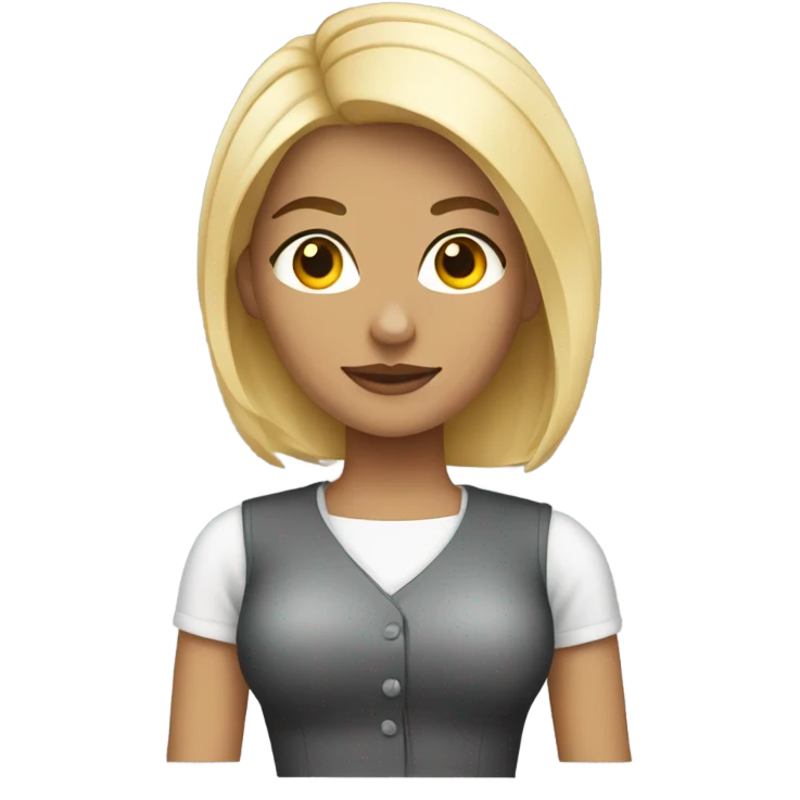 Fit blonde hair skirt emoji