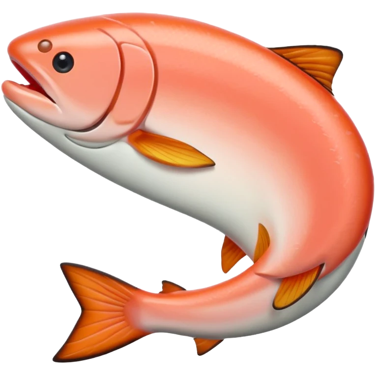 Make salmon flesh in iPhone emoji style emoji