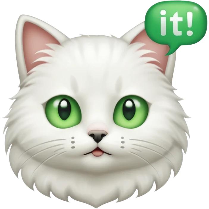 cat with speech bubble saying  "i hate it here" emoji