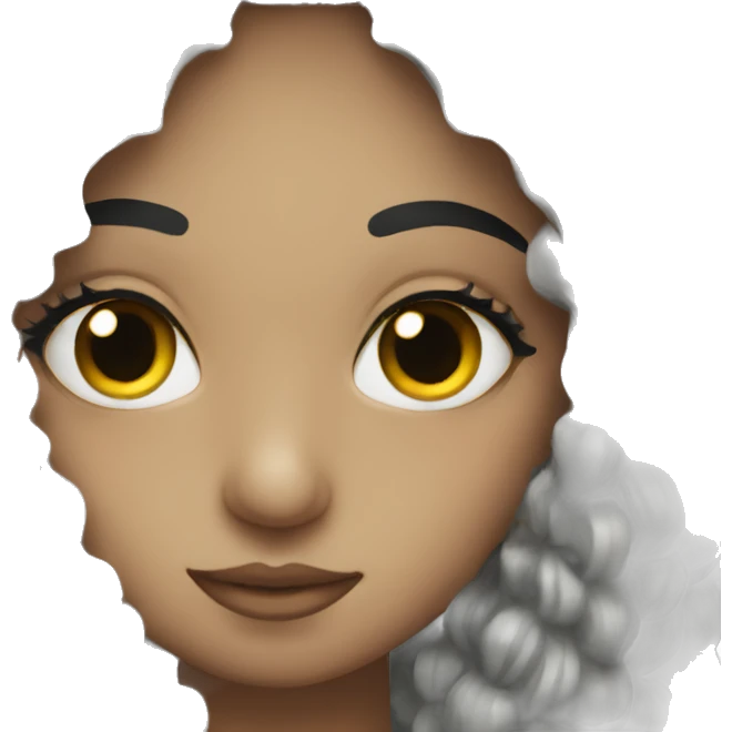 Black eyelash emoji