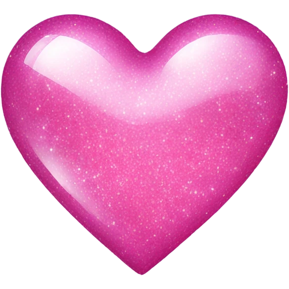 Pink sparkly glass heart  emoji