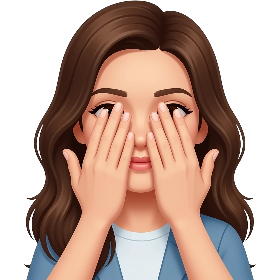 women covering her face emoji