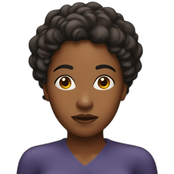 black woman confused emoji