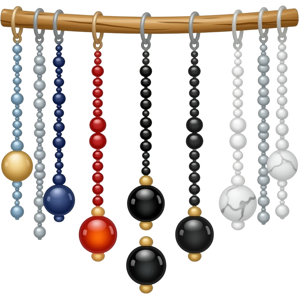 Hanging fluorescent navy crimson onyx black chalk marble white beady aesthetic decorative stick emoji