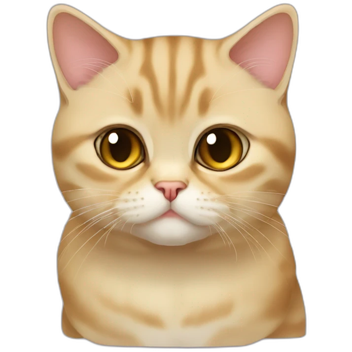 British fold shorthair gold chinchilla cat emoji