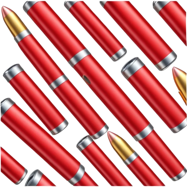 Red color shot gun cartridge  emoji