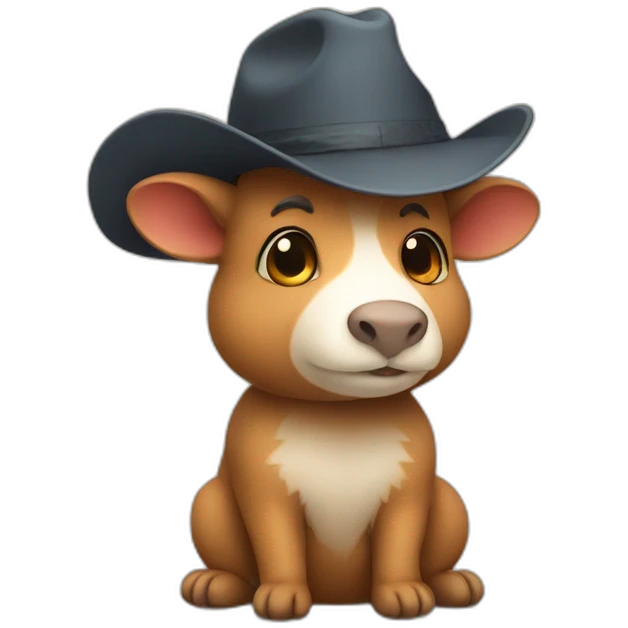 capy with hat emoji
