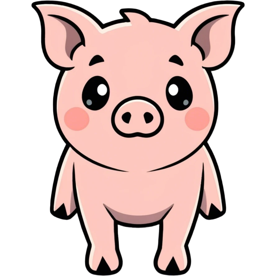 Pig with human Face emoji