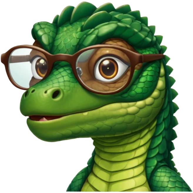 reptile with glasses emoji