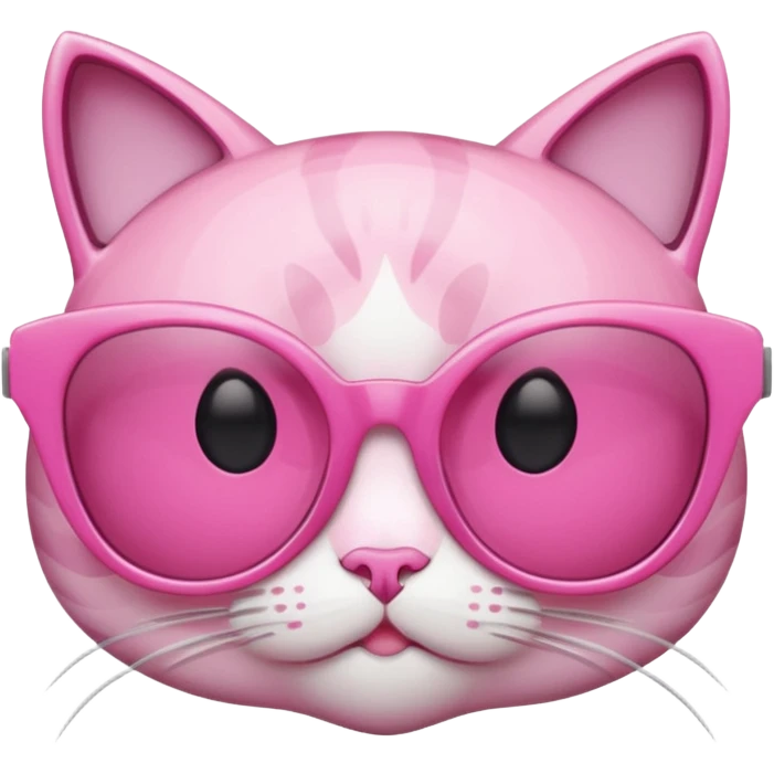 pink sunglasses cat-eye frames emoji