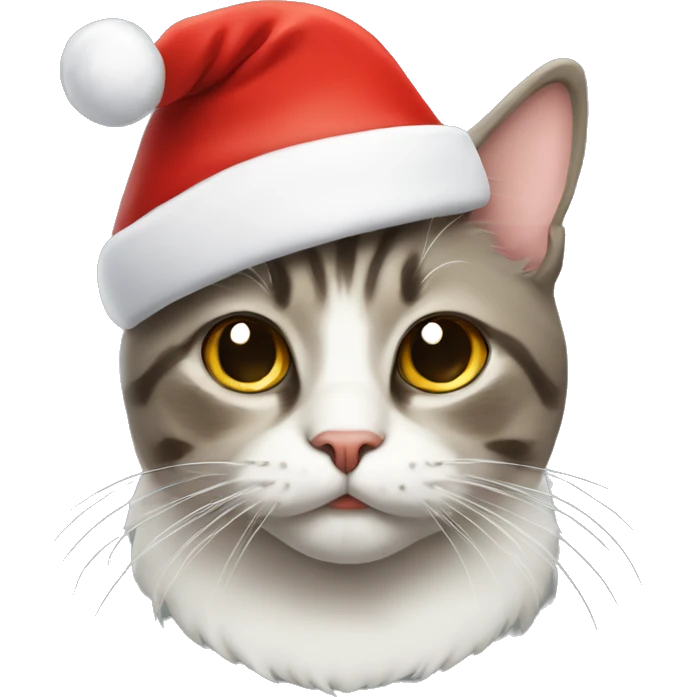 Cat with Santa Claus hat emoji