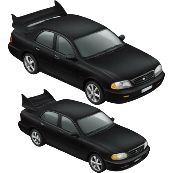 Black car with black wings emoji