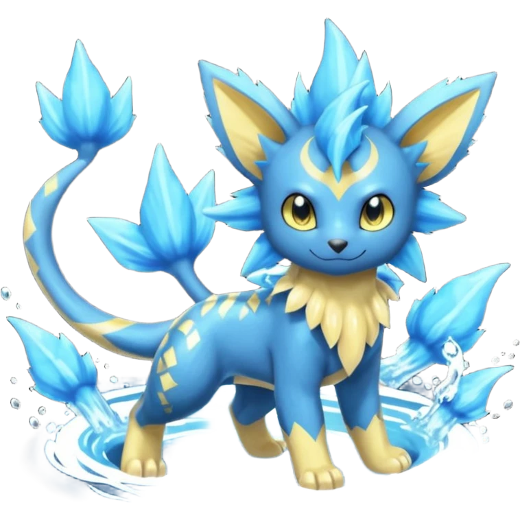 Luxio-Luxray-Vaporeon-Dewott-fusion emoji