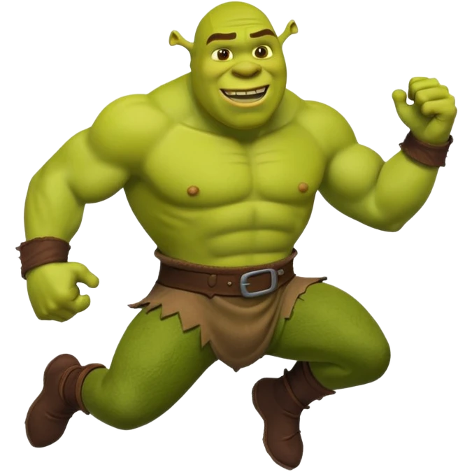 Jumping Shrek emoji