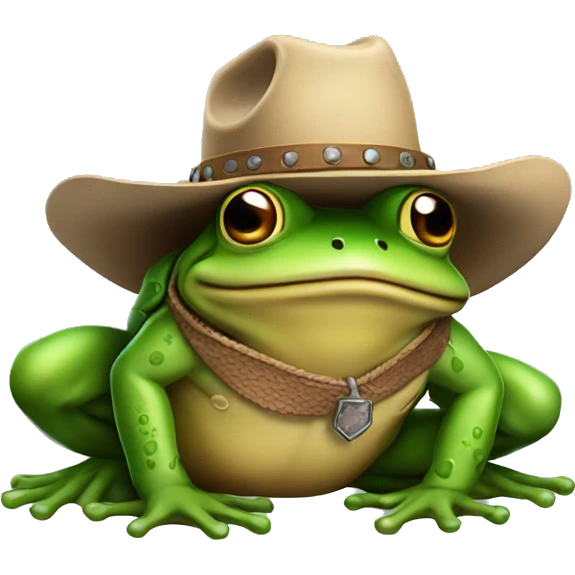 Cowboy frog emoji