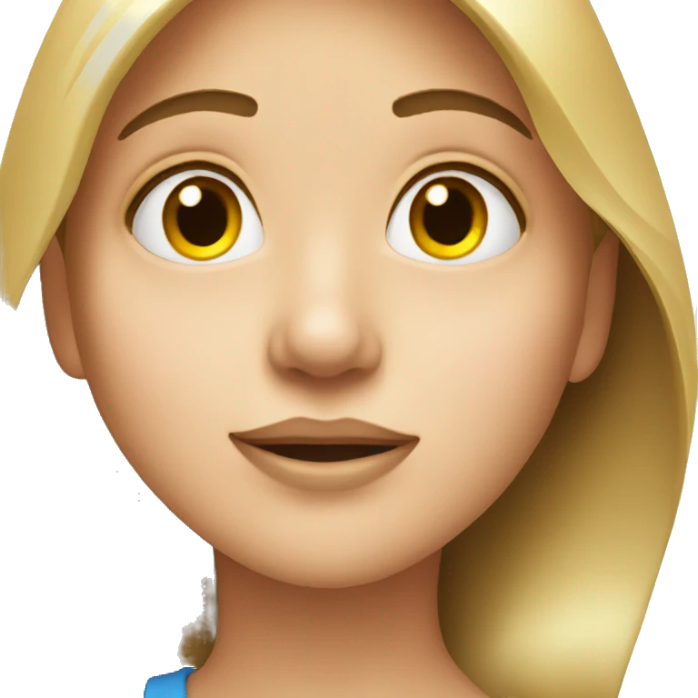 Girl with nose spray using emoji