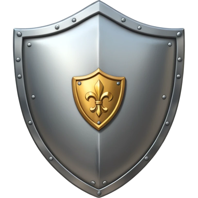 fantasy steel shield with decorative engravings emoji