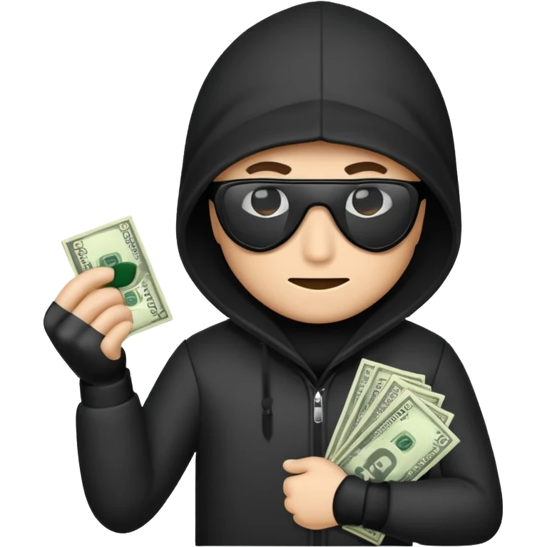 robber with money emojicreated using Al. Copy and paste robber with monev emoii to use or share on Discord and Slack. emoji