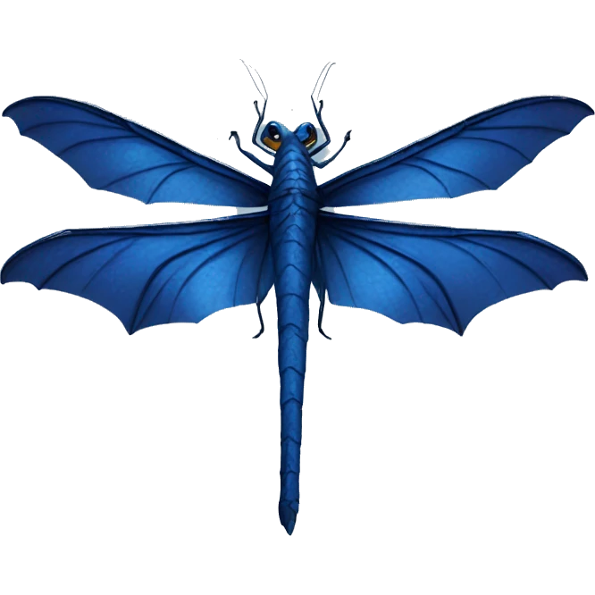 a dark blue dragon flies emoji