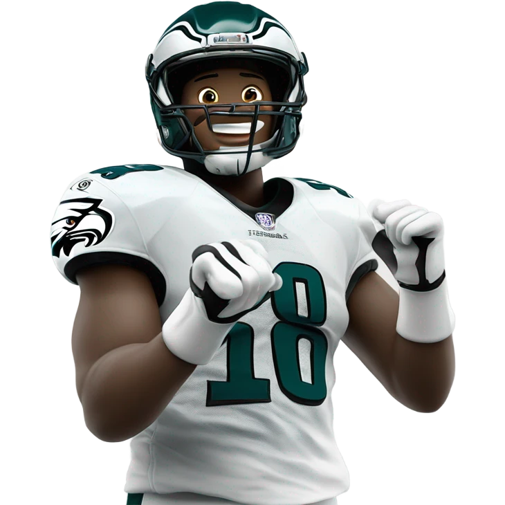 Philadelphia eagles player celebrating emoji